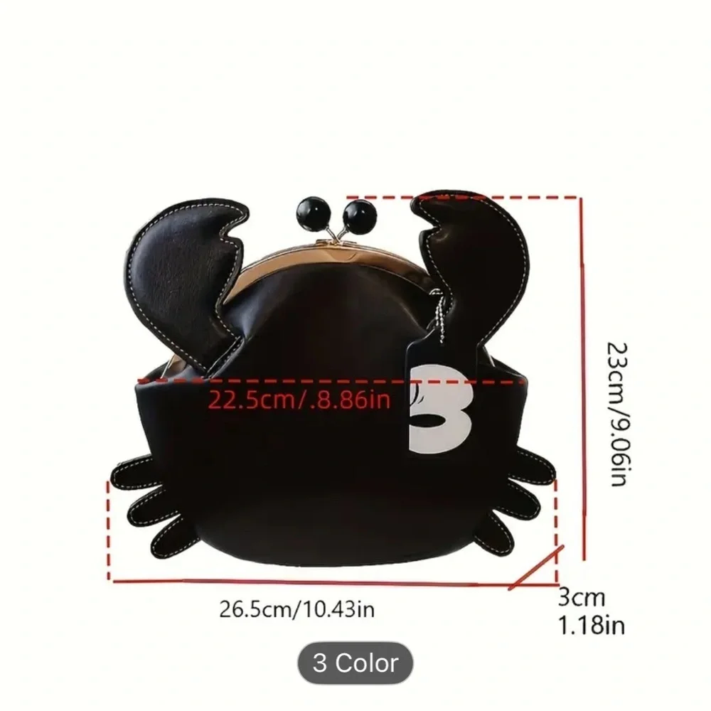 Y2K Crab Crossbody Purse Novelty Coastal Beachcore Summer Bag Coconut Girl